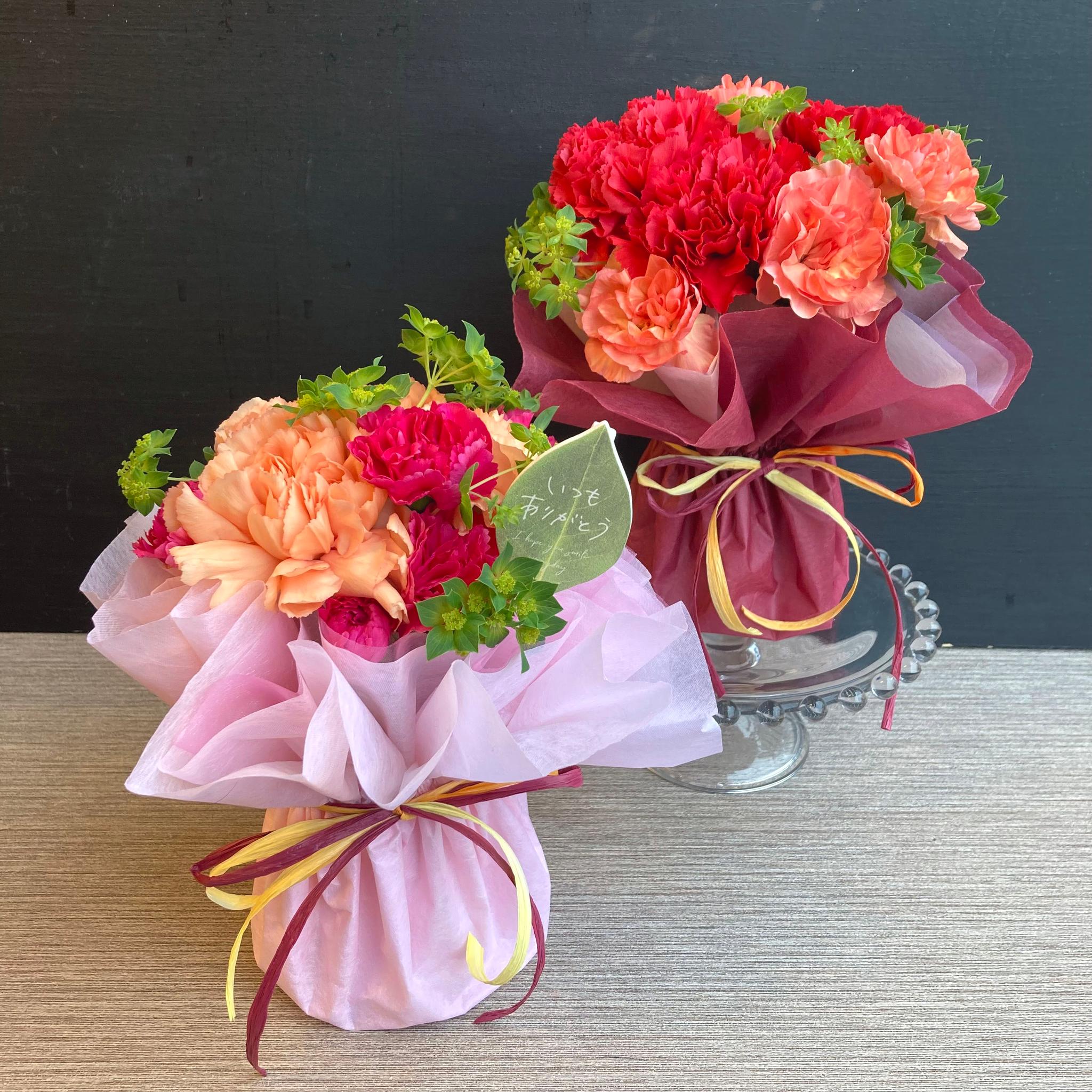 生花【母の日・送別・卒業式・ホワイトデー】ラッピングが可愛いスタンドブーケ　♡おまかせ | 7枚目