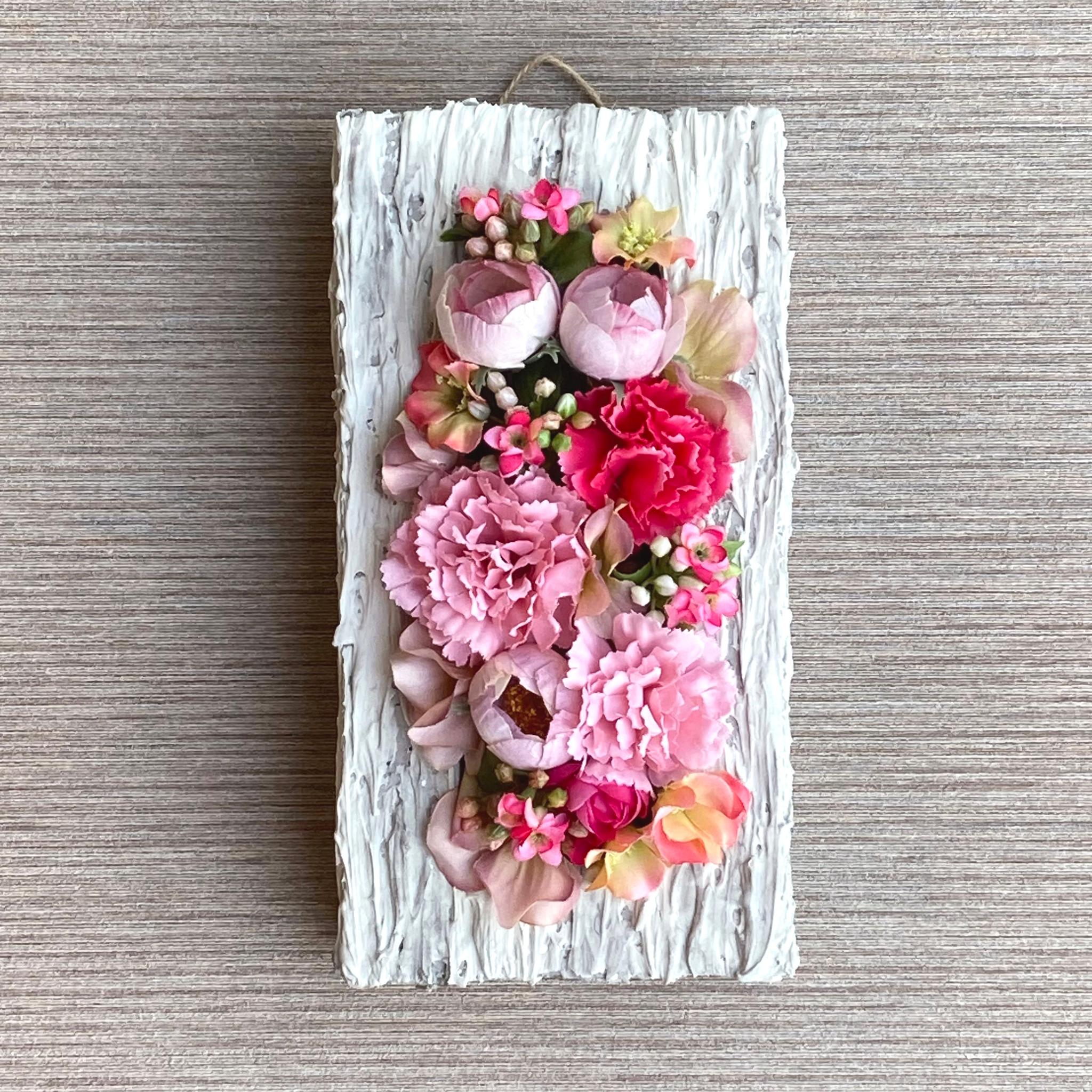 限定３点【母の日】カーネーションの壁面アレンジメント　アーティフィシャルフラワー | 3枚目