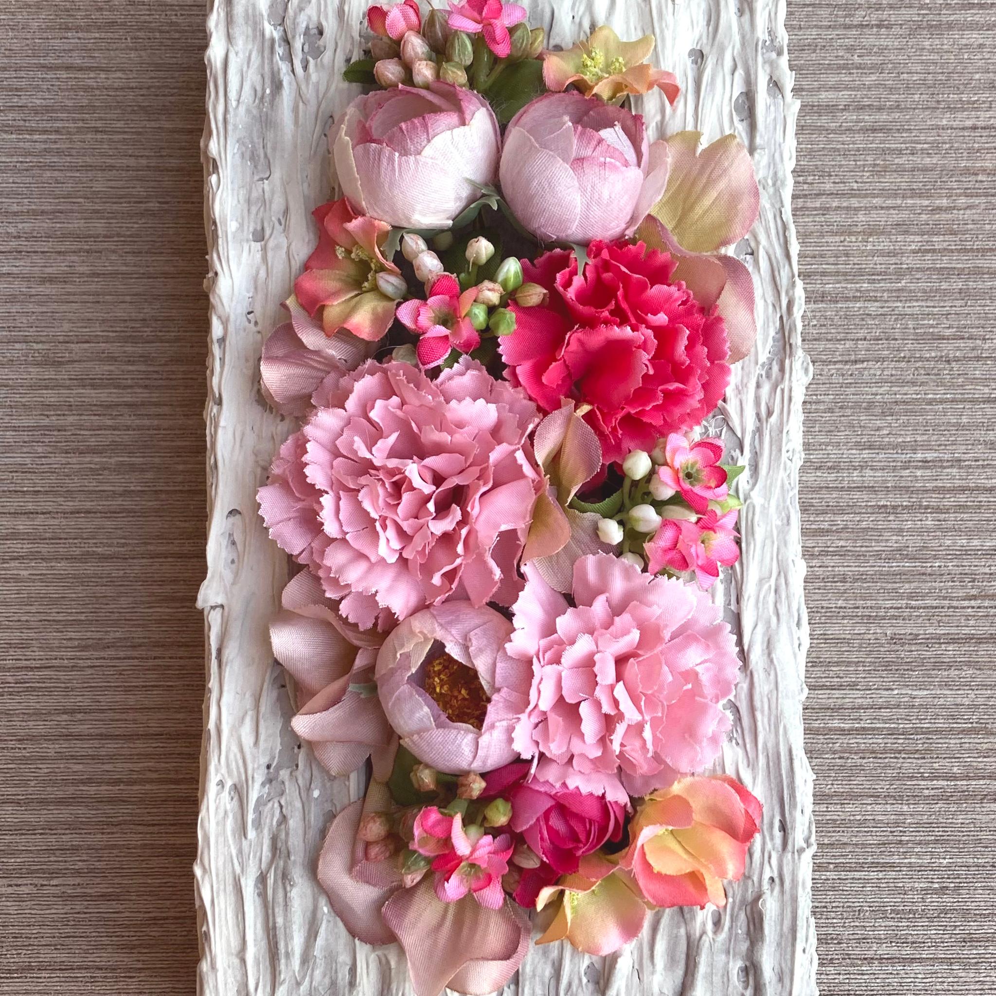 限定３点【母の日】カーネーションの壁面アレンジメント　アーティフィシャルフラワー | 4枚目