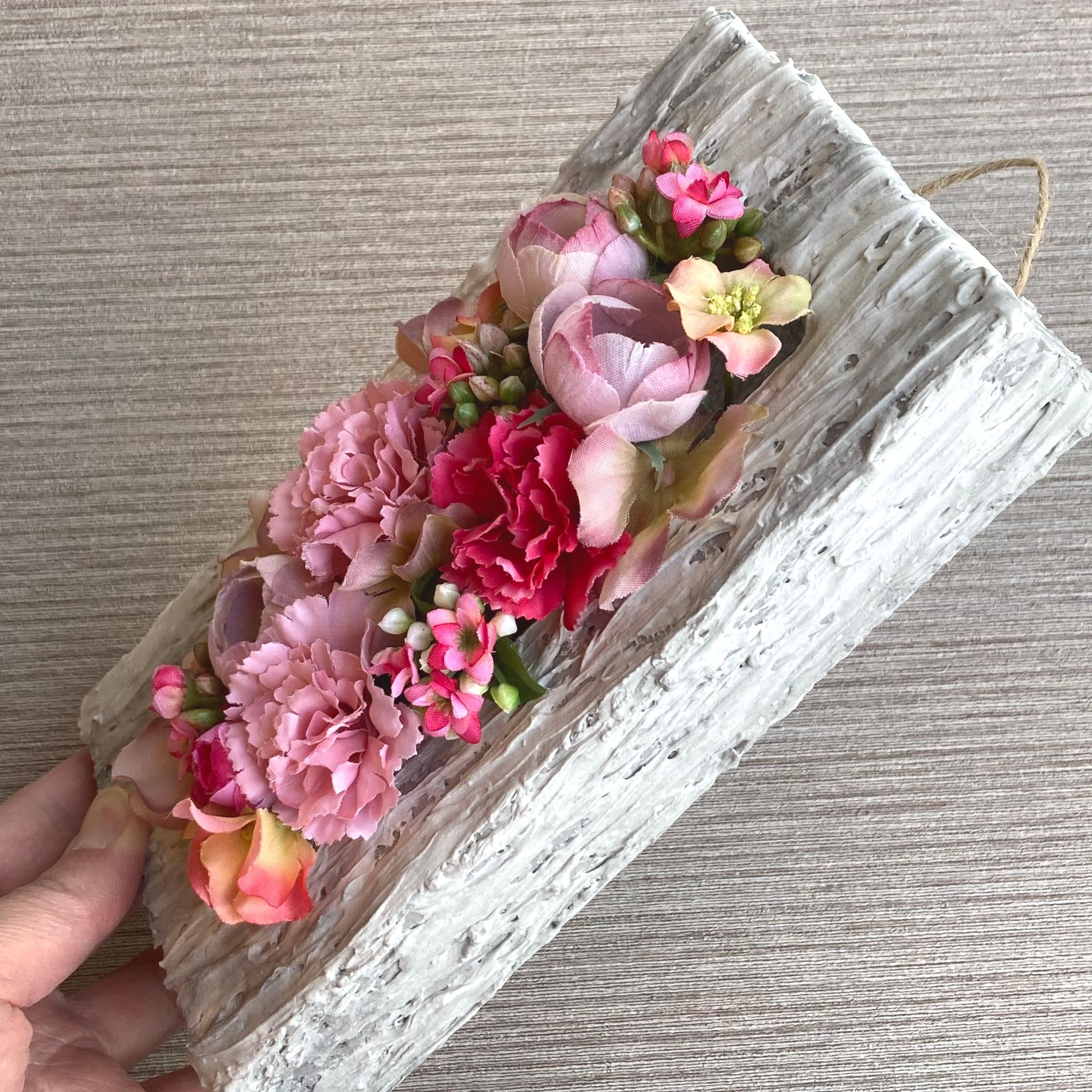 限定３点【母の日】カーネーションの壁面アレンジメント　アーティフィシャルフラワー | 5枚目