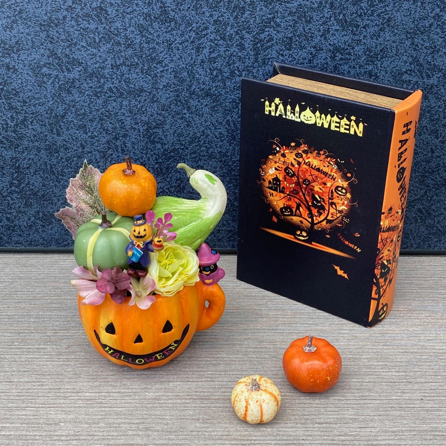 一点物【ハロウィン】陽気なジャックのハロウィンアレンジ　2602／ハロウィン飾り・ハロウィン置物