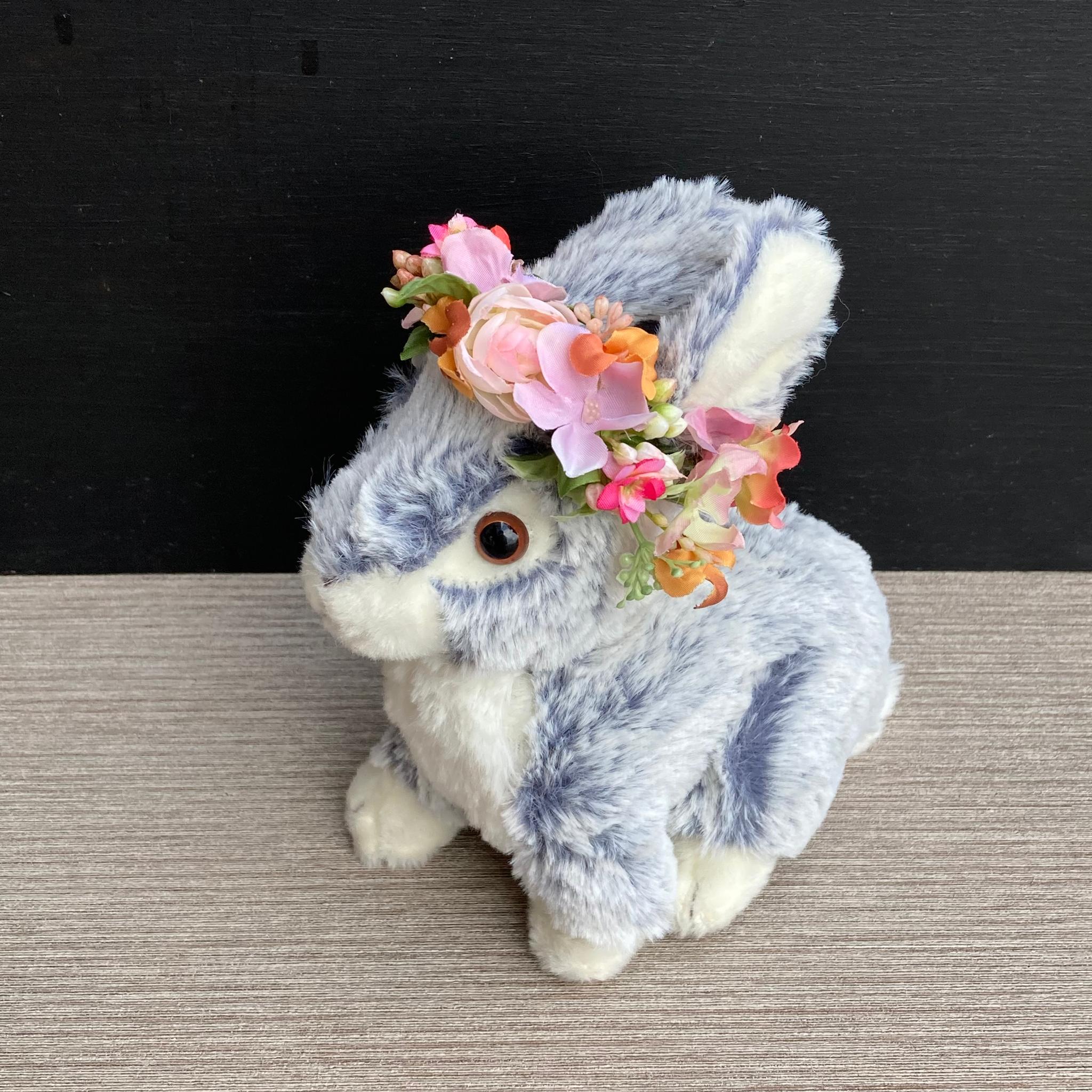 一点物【スプリング】花かんむりのイースターバニー スプリングアレンジ/うさぎ/イースター1枚目の画像