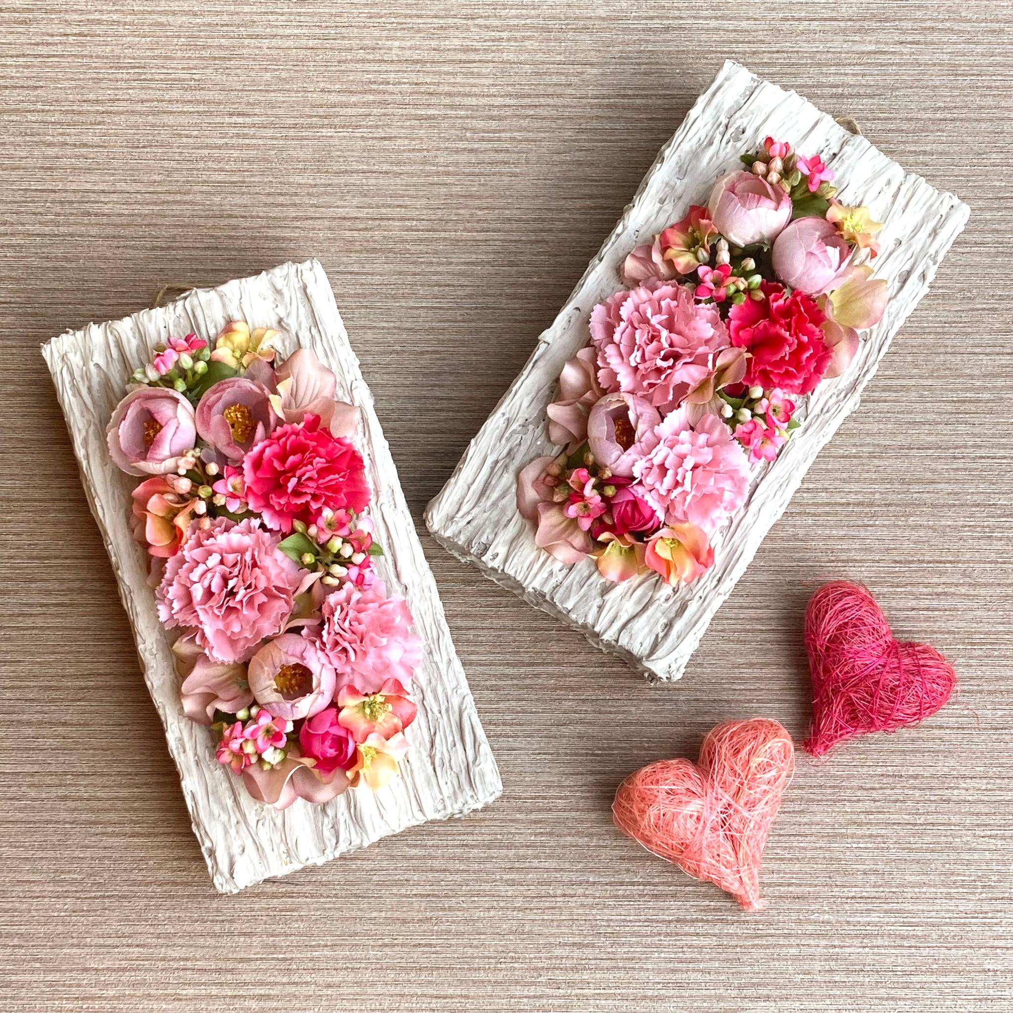 限定3点【母の日】カーネーションの壁面アレンジメント アーティフィシャルフラワー1枚目の画像